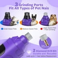 thumbnail image 5 of Dog Nail Trimmer Upgraded, Lighted 6-Speed Rechargeable Electric Dog Nail Clippers Pet Nail Trimmer Painless Paws Grooming & Smoothing for Small Medium Large Dogs & Cats (Purple), 5 of 9