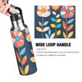 thumbnail image 4 of Yayeee 20oz Insulated Water Bottle Double Wall Stainless Steel with Flip Straw Lid, Simple Floral, 4 of 7