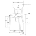 thumbnail image 2 of Pemberly Row Wood Dining Side Chair in Light Walnut and Brown (Set of 2), 2 of 14