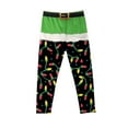 thumbnail image 2 of ATOGUTA Girls Slim Leggings Size 3T-8 Cute Stretch Athletic Leggings Kids High Waisted Christmas Pants Green, 2 of 5