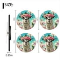 thumbnail image 2 of Battery Operated Analog Wall Clocks Non-Ticking Silent Modern Clock Decorative for Home,Office-Cute White Alpaca With Pink Flower Crown(16inch), 2 of 4