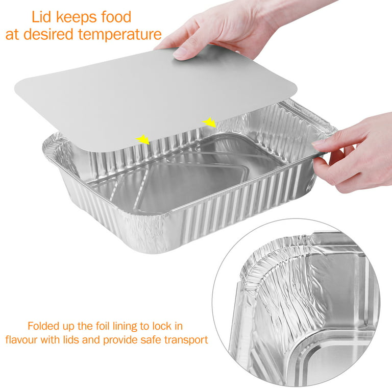 Aluminum Foil 8x8 Square Roasting Pan (20 Count) Disposable Pan by Stock  Your Home