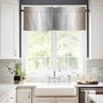 thumbnail image 3 of Brown Grey Kitchen Valances for Windows 42x12 Inch Kitchen Curtains Valances Rod Pocket Gray Farmhouse Modern Rustic Bathroom Window Valances for Window Treatment Decor, 3 of 6