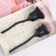 thumbnail image 4 of 1 paquete de brocha de maquillaje rosa brocha de rubor negro mango largo cerdas grandes de fibra suave y delicada para niñas & #39; maquillaje diario (2,17 pulgadas) Feliz Sencillez, 4 of 5