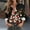 Black, variant on Women's Christmas Snowflake Print Button-Down Blouse, Long Sleeve Gradient Loose Casual Shirt Top Gray 2XL