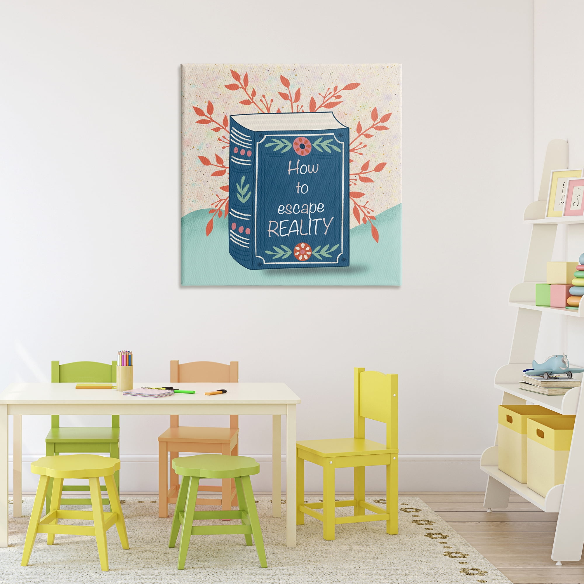 Stupell Industries How To Escape Reality Canvas Wall Art, design by Julia Frost