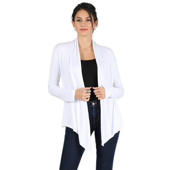 Simlu Cárdigans blancos para mujer Cárdigan blanco de talla grande y cárdigan ligero blanco Reg cárdigan grande