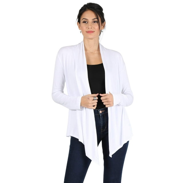 Simlu Cárdigans blancos para mujer Cárdigan blanco de talla grande y cárdigan ligero blanco Reg cárdigan grande
