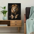 thumbnail image 5 of Lion Portrait Decorative Painting/Canvas Art， Perfect for Living Room， Bedroom， and Entrance Decor. Majestic Lion Face Art Print， Animal King Canvas， Fierce Lion Gaze Wall Decor., 5 of 8