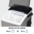 thumbnail image 3 of Máquina de hielo portátil Koolatron para encimera, acero inoxidable, 26 kg/d, 3 of 7