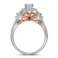 thumbnail image 4 of Size 10 - 14k Two-tone Gold Round Diamond Bellissimo Bridal Wedding Engagement Ring Band Set 1-1/2 Cttw, 4 of 4