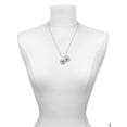 thumbnail image 3 of Delight Jewelry Silvertone Domed Black DH Silvertone Script Initial Disc - B - Charm Necklace, 20"+3", 3 of 4