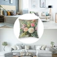 thumbnail image 5 of BANET Leaf Pillow Covers Pink Flower Decorative Pillow Cases Square Cushion Covers Home Decor For Porch Couch Outdoor Set of 2 22x22in, 5 of 7