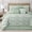 Sage Green, variant on LANCO MODERN LIFESTYLE 7 Piece Comforter Set, Queen, Grey, Geometric Water Ripple Texture, All Seasons Bed in a Bag Includes Comforter, Bed Skirt, Pillow Shams & Decorative Pillows