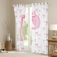 thumbnail image 3 of jejeloiu Chic Bowtie Ribbon Black Out Curtains,Pink Bow Knot Curtains Pack of 2 (42x63 Each),First Letter P Bedroom Curtains For Girls,Super Cozy Room Decor, 3 of 6