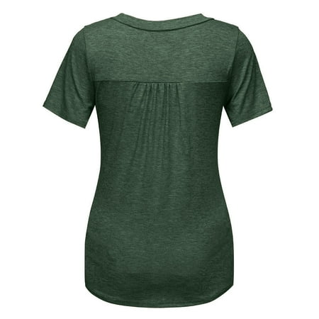 

Maternity Baby Women s Short Sleeve Pure Colour Tops Breastfeeding Nusring Maternity Clothes Women Fall Outfits