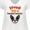 thumbnail image 4 of Inktastic Boston Terrier Dog Gift Women's Plus Size V-Neck T-Shirt, 4 of 5
