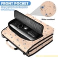 thumbnail image 6 of Zipper Binder with Shoulder Strap 2 inch 3 Ring Waterproof File Folder Organizer Bag 500 Sheet Small Blue and Orange Flowers, 6 of 8