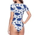 thumbnail image 4 of Naloa Whale Women's Short-Sleeved Onesie, One-Piece Swimsuit for Parties, dates, clubs - X-Large, 4 of 9