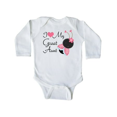 

Inktastic I Love My Great Aunt Gift Baby Girl Long Sleeve Bodysuit