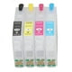 thumbnail image 4 of 4 Colors Ink Cartridge with Permanent Chip Refill Printing Boxes Black Cyan Magenta Yellow T1811 T1812 T1813 T1814, 4 of 5