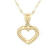 thumbnail image 1 of Cadena Con Dije Corazón Contorno 1.3 cm Oro Sólido 10k, 1 of 5