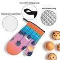 thumbnail image 3 of Pofeuu Beach with Palm Trees Print Oven Mitts and Pot Holders 4 pcs Set,High Heat Resistant 500 Degree Extra Thicken Long Kitchen Cotton Oven Glove for Cooking, 3 of 6