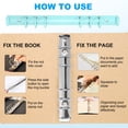 thumbnail image 4 of Uxcell A5 6-Hole Ring Binder Mechanisms, 1 Set Binder Spines Replacement for Office Planners Documents Recipes Organization Storage, Blue, 4 of 7