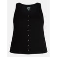 thumbnail image 5 of Terra & Sky Women’s Plus Faux Button Front Tank, Sizes 0X-4X, 5 of 5