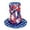 1-Multicolour5659, variant on XIAOCHA Mens Festive Top Hat，Star‑Stripe Print Outdoor Party Cap,Multicolour