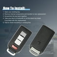 thumbnail image 6 of Unique Bargains Car Key Fob Shell 4 Button Black Remote Control Key Case Shell Replacement for Mitsubishi Outlander Lancer, 6 of 7