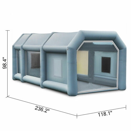 WGIA 20x10x8 Feet(2 blowers) Inflatable Spray Paint Booth Tent Mobile Car Paint US