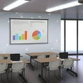 thumbnail image 2 of Romig Axis-Pro 72 x 24 in. Flip-Top Privacy Nesting Table- Noble Oak, 2 Zeng Stack Chairs- Grey, 2 of 6