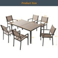 thumbnail image 6 of ACEGOSES 7-Piece Modern Outdoor Dining Furniture Set, Rust and Weather Proof Steel and Textilene Chairs, HIPS Tabletop for Garden, Porch and Patio, Taupe, 6 of 6