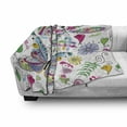 thumbnail image 3 of Dragonfly Soft Flannel Fleece Throw Blanket, Butterfly Dragonfly Paisley Complex Motifs with Diverse Lines Art Image, Cozy Plush for Indoor and Outdoor Use, 50" x 60", Multicolor, by Ambesonne, 3 of 6
