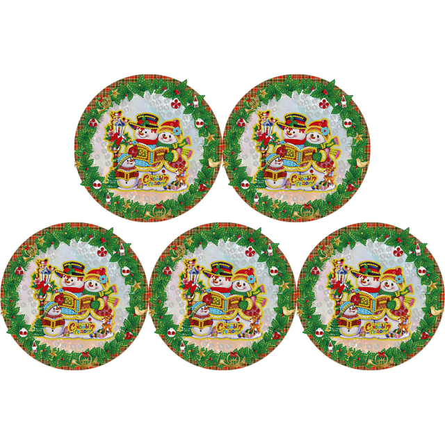 5 Piezas 5D DIY Parcial Especial en Forma Taladro Diamante Pintura Kit Muñeco Nieve Del