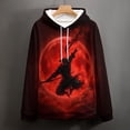 thumbnail image 5 of LAOLIUSN Men’s All-Over Print Ninja Hoodie – 3D Moon Warrior Graphic Pullover Sweatshirt, Stretch Fabric S–4XL, 5 of 7