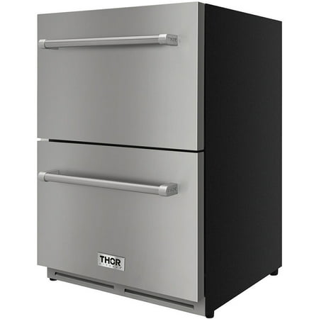 Thor Kitchen - 24 Inch Indoor Outdoor Refrigerator Drawers - Stainless Steel