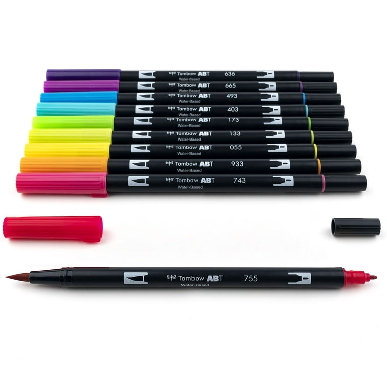Tombow 56185 Dual Brush Pen 10-Pack Bright