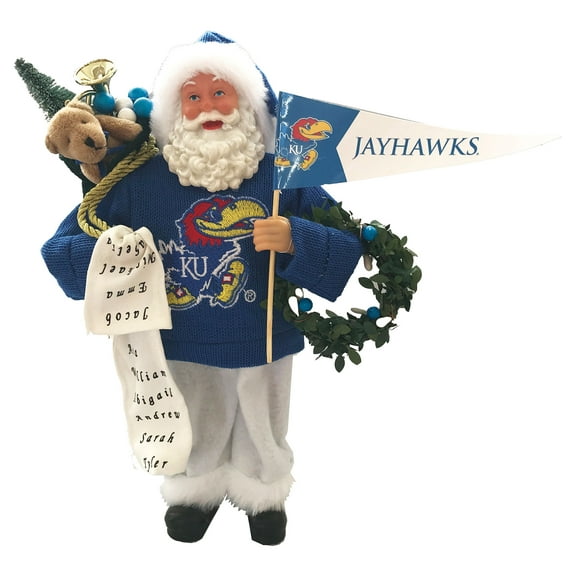 Kansas Jayhawks 12" Proud Santa