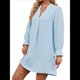 thumbnail image 1 of Vestidos de Verano para Mujer, de Larga, Informales, para Vacaciones en la Playa, Moda 2025 Azul L, 1 of 8