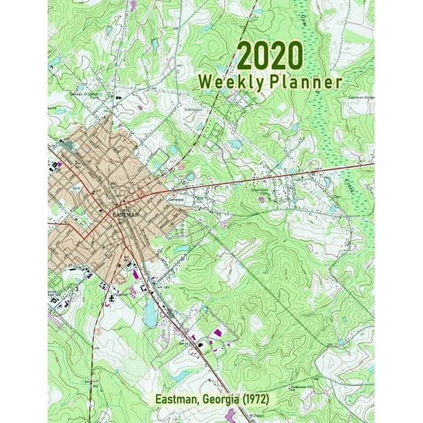 2020 Weekly Planner Eastman, (1972) Vintage Topo Map Cover