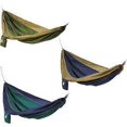 thumbnail image 4 of Hammaka Parachute Silk Lightweight Portable Double Hammock In Blue / Brown, 4 of 4