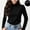 Black Long Sleeve Shirts Girls, variant on JOANDKMI Long Sleeve Shirts for Teen Girls Mock Neck Ruffle Trim Pullover Fall Fashion Winter Tops Fitted Stretchy Cold Weather Warm Casual Blouses, Size 10-16