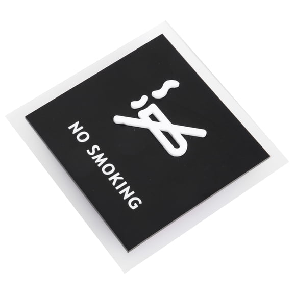 unbranded Public Indicator Store No No Smoking Sign 10x10cm Black