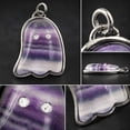 thumbnail image 5 of WeDecorBay Halloween Natural Amethyst Ghost Pendant Quartz Necklace Charm Quirky Jewelry Accessory for Halloween Party Gift Men Hip Hop Style, 5 of 6