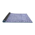 thumbnail image 2 of Ahgly Company Indoor Round Abstract Blue Modern Area Rugs, 6' Round, 2 of 4
