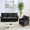 Black, variant on ZAFLY 2 Piece Living Room Sofa Set, Couch and Loveseat Set with Solid Wood Frame for Living Room - Blue