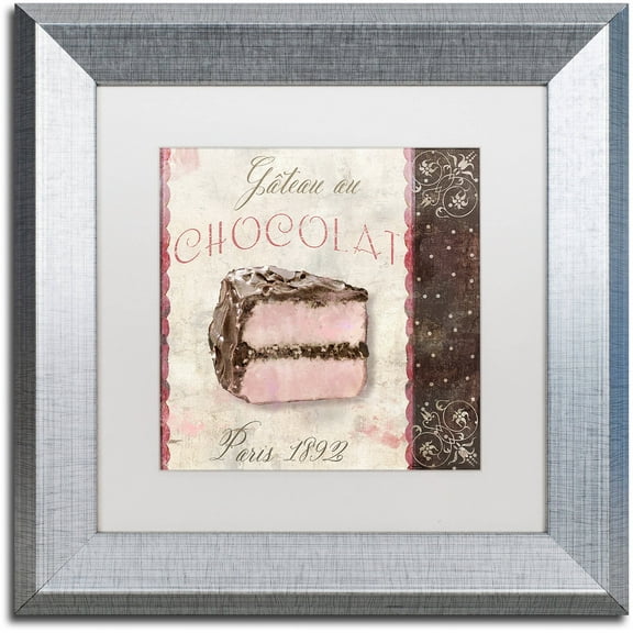 Trademark Fine Art "Patisserie XI" Canvas Art by Color Bakery White Matte, Silver Frame
