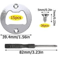 thumbnail image 2 of 15 Sets Stainless Steel Bottle Opener Inserts Hardware, Metal Insert Parts Kit, 2 of 4